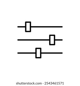 Equalizer icon Outline vector for web ui
