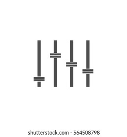 Equalizer icon. Preferences switcher. Music studio mixer console. Sound level control. Vector isolated illustration