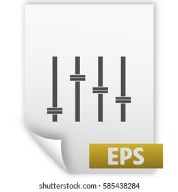 Equalizer icon. Preferences switcher. Music studio mixer console. Sound level control. Vector isolated illustration