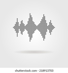 equalizer icon with shadow. vector illustration