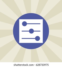 equalizer icon. sign design. background