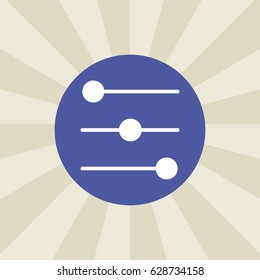 equalizer icon. sign design. background