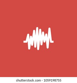 equalizer icon. sign design. red background