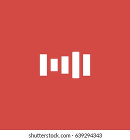 equalizer icon. sign design. red background