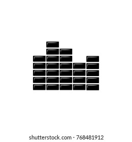 equalizer icon. equalizer sign. Music sign simple icon. Music element icon. Premium quality graphic design. Signs, outline symbols collection icon for websites, web design, mobile on white background