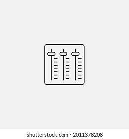 Vector de signo de icono de ecualizador,Símbolo, ilustración de logotipo para web y móvil