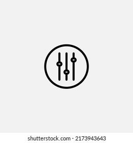 Equalizer icon sign vector,Symbol, logo illustration for web and mobile