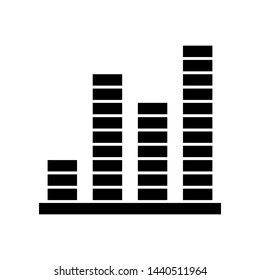Equalizer icon simple music sign vector illustration