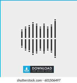 equalizer icon. simple outline equalizer vector icon. on white background.