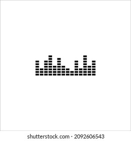 Equalizer-Symbol. Einfaches Musikfestival-Poster-Hintergrund-Symbol. Design-Element für Musik-Logo. Equalizer T-Shirt-Druck. Vektorgrafik für Aufkleber.