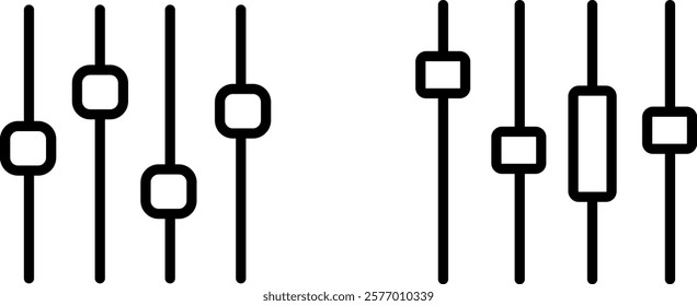 "Equalizer Icon for Sound, Audio Control, and Music Adjustment"

