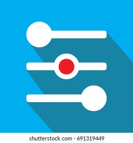 Equalizer icon. Sound and music icon. Flat design. Vector illustration.