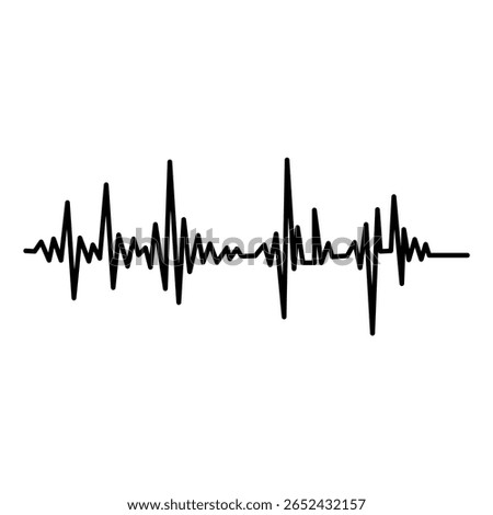 Equalizer icon with sound wave line. Minimalist Sound Wave Line Art. Sound Wave Outline Icon