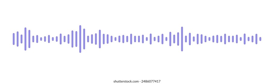 Equalizer icon with spectrum noise. Social network music player. Mobile talk track. Message sound wave. Record of speech audio. Podcast soundwave line of voice. Vector illustration.