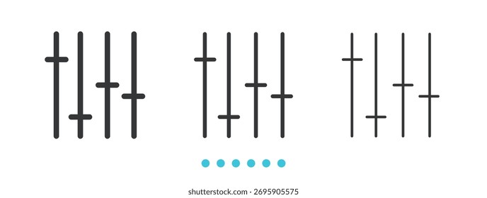 Equalizer icon. Thin line icon vector