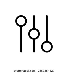 Equalizer icon Thin vector set