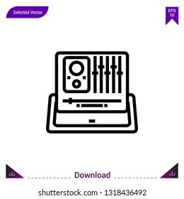 equalizer icon vector . Best modern, simple, isolated, application , logo, flat icon for website design or mobile applications, UI / UX design vector format