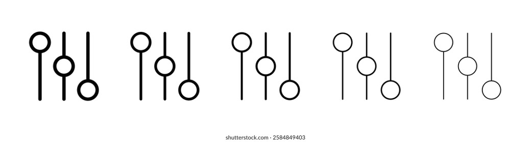 Equalizer icon Vector logo sign