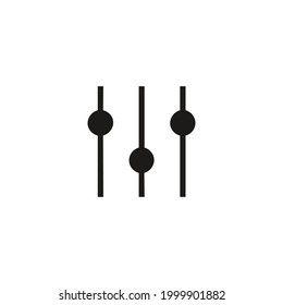 vector de icono de ecualizador en un fondo blanco