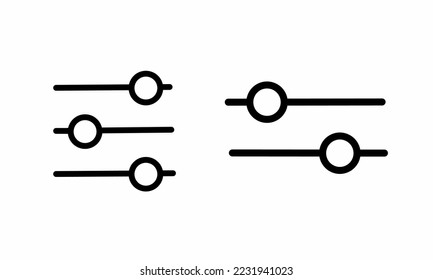 Equalizer icon vector. Preferences icon symbol illustration