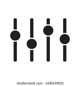 equalizer icon vector in simple design