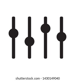 equalizer icon vector in simple design