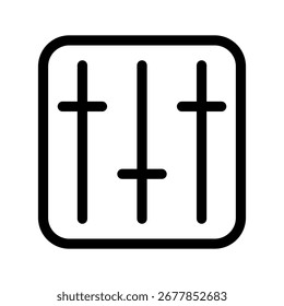 Equalizer Icon Vector Symbol Design Illustration