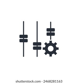 Equalizer icon. vector.Editable stroke.linear style sign for use web design,logo.Symbol illustration.
