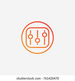 Equalizer icon.gradient illustration isolated vector sign symbol