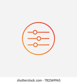 Equalizer icon.gradient illustration isolated vector sign symbol
