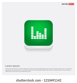 Equalizer iconGreen Web Button - Free vector icon