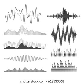 Equalizer icons set