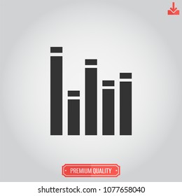 Equalizer icon.Sound vector.Music sign isolated on grey background.Simple liner illustration for web and mobile platforms.