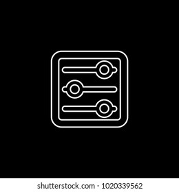 Equalizer interface button symbol vector icon