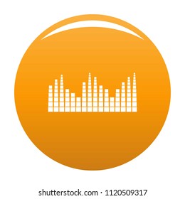 Equalizer level radio icon. Simple illustration of equalizer level radio vector icon for any design orange