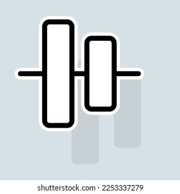 Equalizer line icon. Musical settings, DJ, music processing software, professional music recording, for bands, equalizer. Music concept. Vector sticker line icon on white background