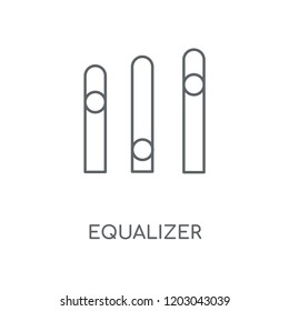 Equalizer linear icon. Equalizer concept stroke symbol design. Thin graphic elements vector illustration, outline pattern on a white background, eps 10.