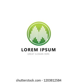 equalizer logo design template, modern, minimalist, simple