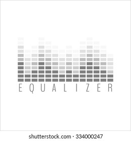 Equalizer logo. Dj, nightclub, disco, techno, chill out, brand.