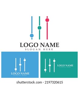 logotipo de ecualizador y diseño de símbolos