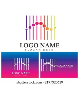 Equalizer-Logo und Symboldesign