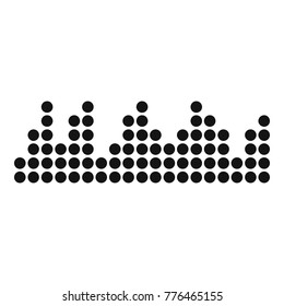 Equalizer media radio icon. Simple illustration of equalizer media radio vector icon for web