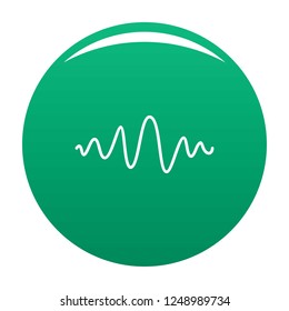 Equalizer melody radio icon. Simple illustration of equalizer melody radio vector icon for any design green