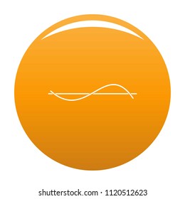 Equalizer meter icon. Simple illustration of equalizer meter vector icon for any design orange