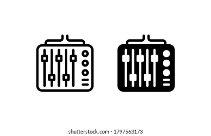 Equalizer Mixer Disk Jockey Night Club Icon, Logo, Vector