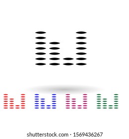 Equalizer multi color icon. Simple glyph, flat vector of music instrument icons for ui and ux, website or mobile application