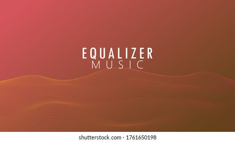 Equalizer Music Background on red fade background - Vector eps10