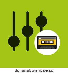equalizer music cassette tape vector illustration eps 10