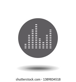 Equalizer music flat icon vector symbol stock illustration web.