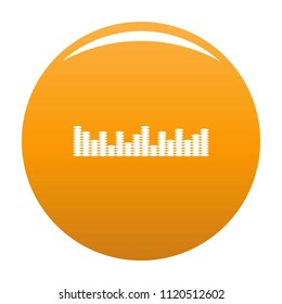 Equalizer music icon. Simple illustration of equalizer music vector icon for any design orange